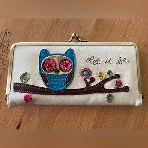 Natural Life “Let It Be”  Owl Snap Wallet